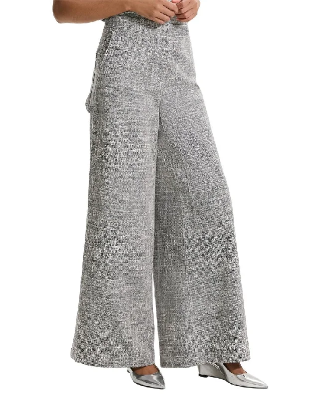 New Markdowns Theory Canvas Tweed Wide Leg Pant