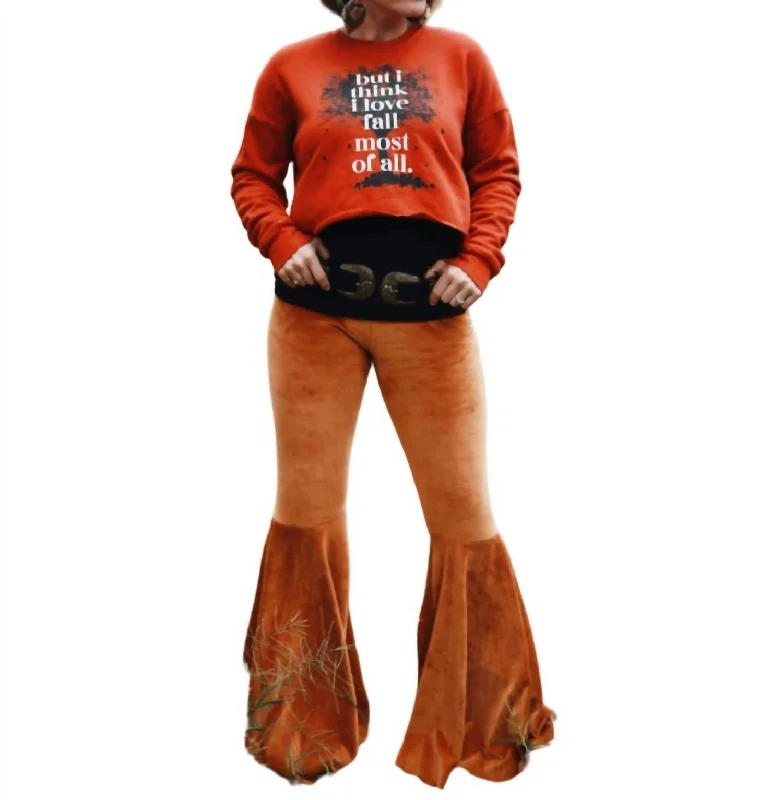 Extra Discounts Velvet Bells Pants In Mustard
