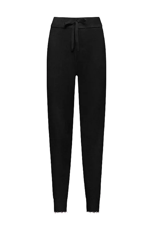 New Markdowns Women's Cotton Cashmere Frayed Jogger In Black