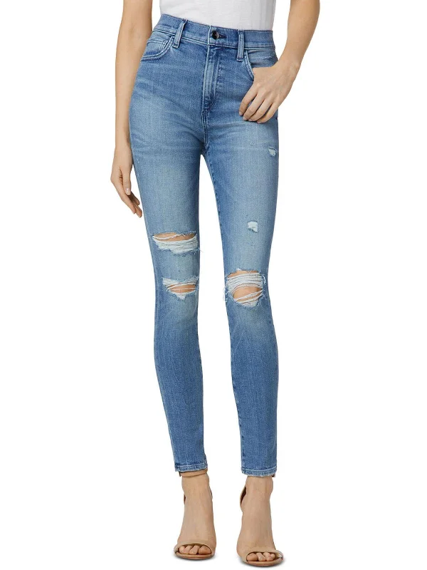 Clearance Event Womens Distressed High Rise Ankle Jeans