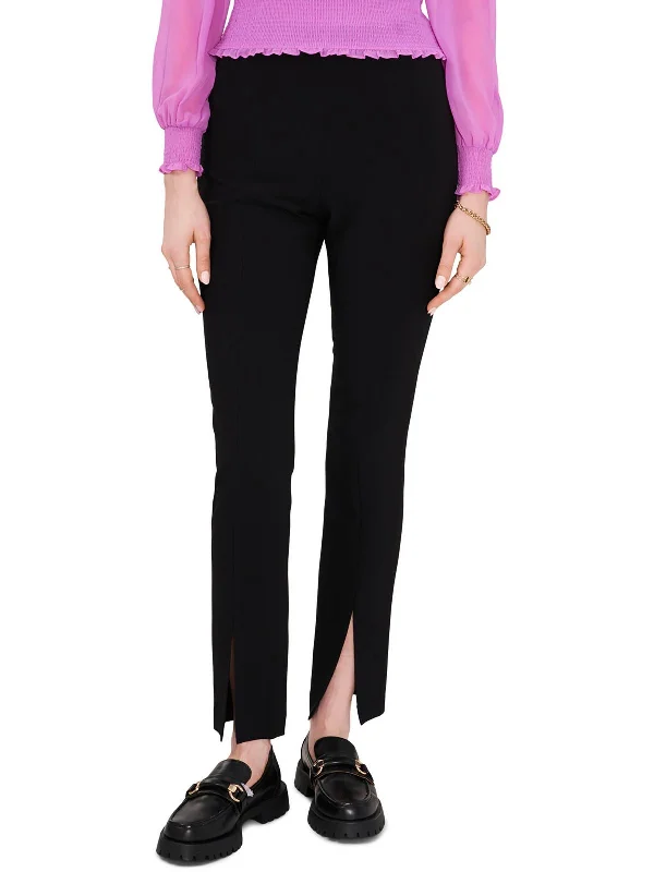Don't Miss Womens Front Slit High Rise Ankle Pants