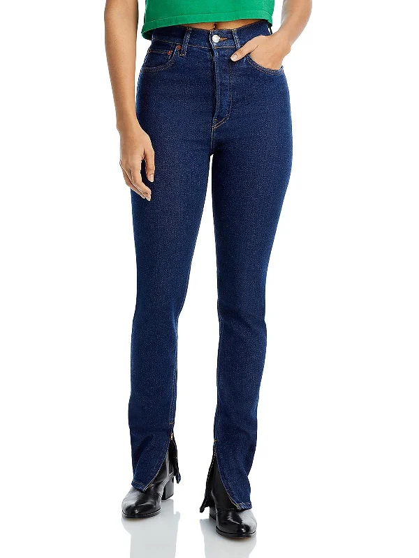 Epic Deals Womens High Rise Ankle Slit Slim Jeans
