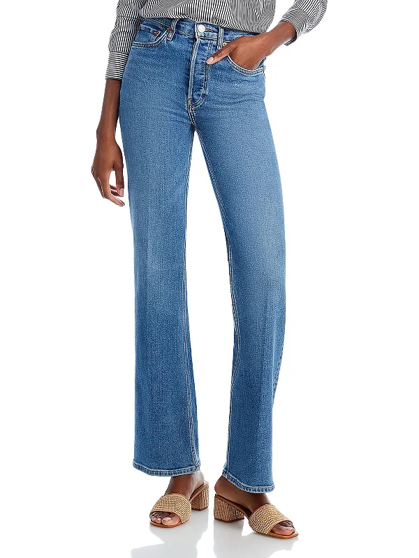 Flash Sale Womens High Rise Corduroy Wide Leg Jeans