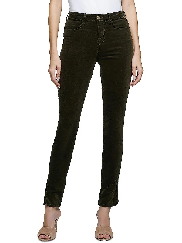 New Arrival Womens High Rise Faux Suede Skinny Pants
