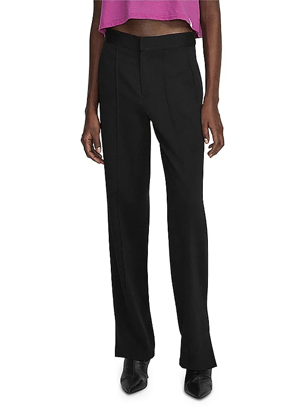 Buy Now Womens High Rise Pintuck Straight Leg Pants