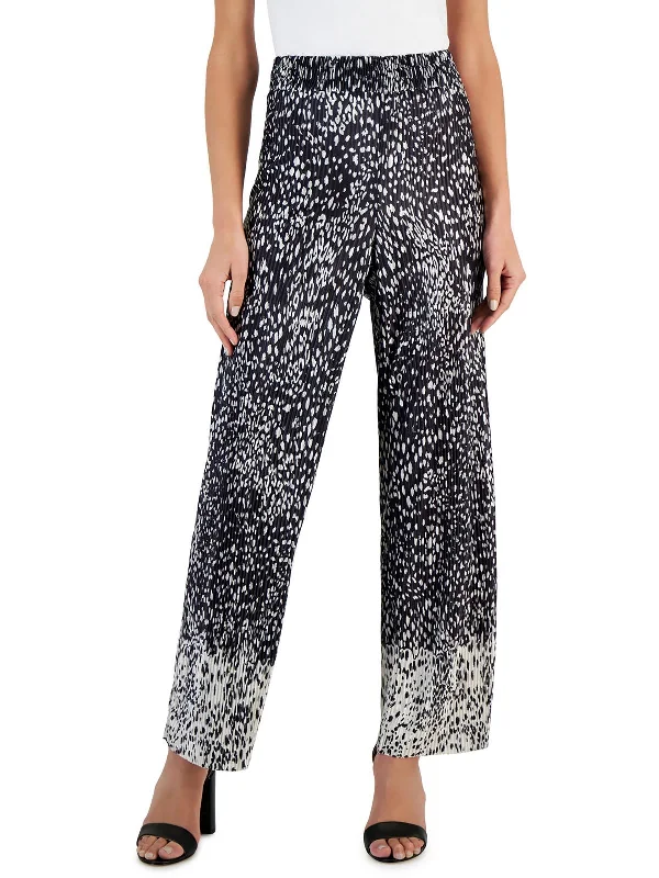 Price Drop Womens High Rise Pleated Wide Leg Pants