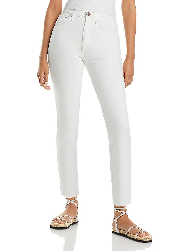 Super Bargain Womens High Rise Slim Straight Leg Jeans
