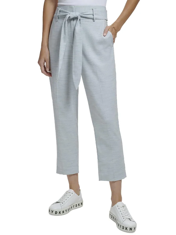 Great Deals Womens High Rise Tie Waist Straight Leg Pants