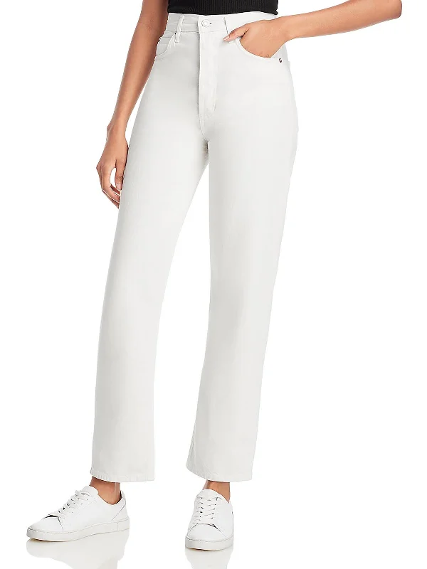 Crazy Deals Womens Knit Denim Straight Leg Jeans