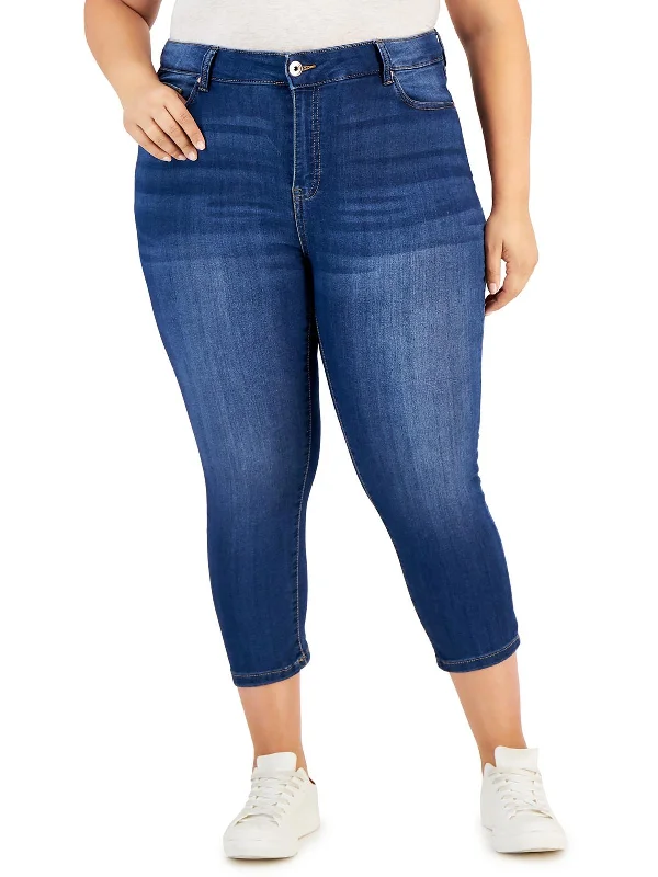 Year-End Clearance Womens Mid Rise Cropped Skinny Jeans