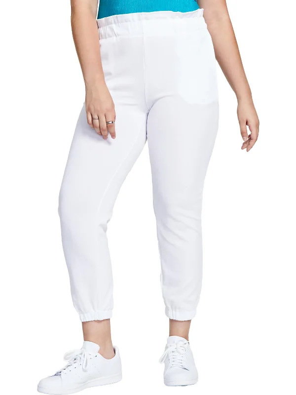 Best Seller Womens Paperbag Waist Textured Jogger Pants