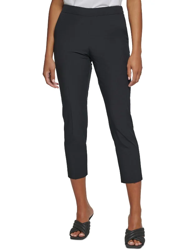Savings Spectacular Womens Solid Polyester Cropped Pants
