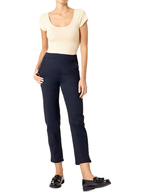 Shop and Save Womens Solid Stretch Ankle Pants