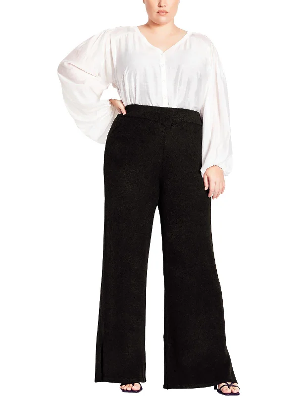 Special Price Womens Split Hem Long Wide Leg Pants