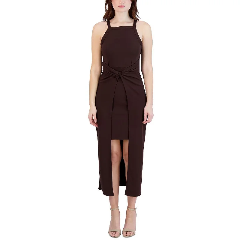 Huge Discounts BCBGeneration Womens Square-Neck Hi-Low Midi Dress