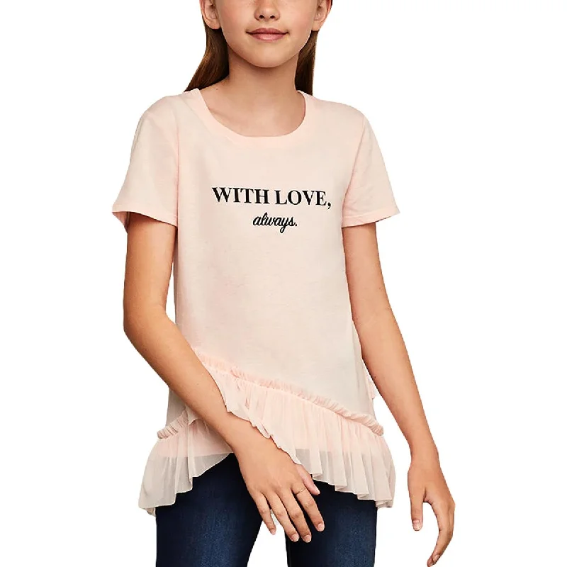 BCBGirls Girls With Love, Always Ruffled Graphic T-Shirt