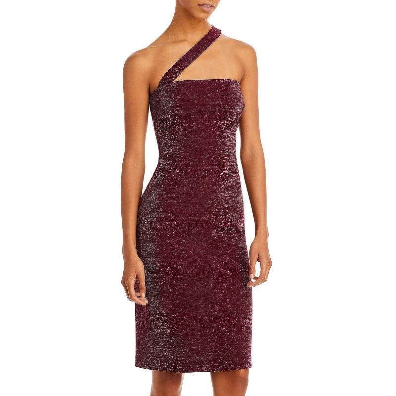 Black Halo Womens Vintea Metallic Midi Cocktail and Party Dress