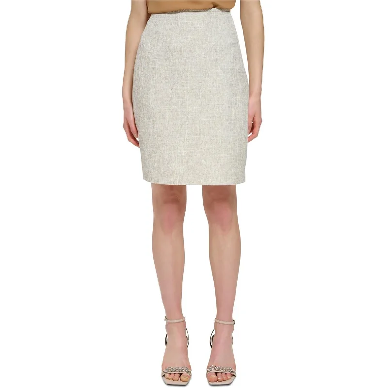 Calvin Klein Womens Above Knee Back Slit Pencil Skirt