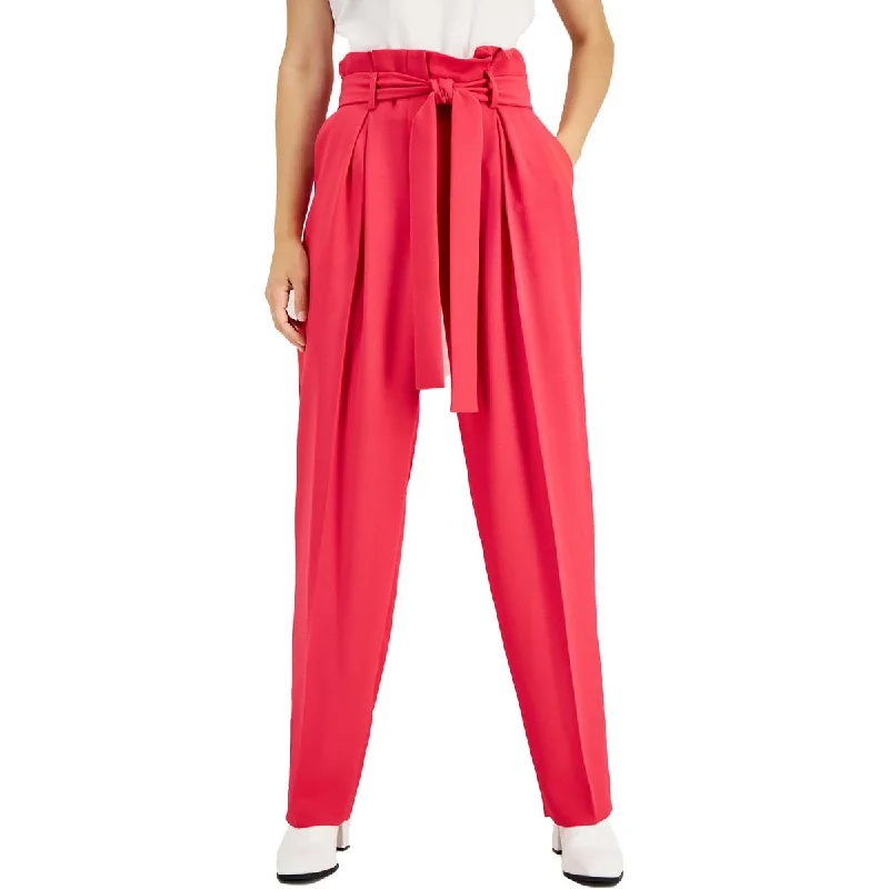 Hugo Boss Womens Paperbag Waist Polyester Dress Pants