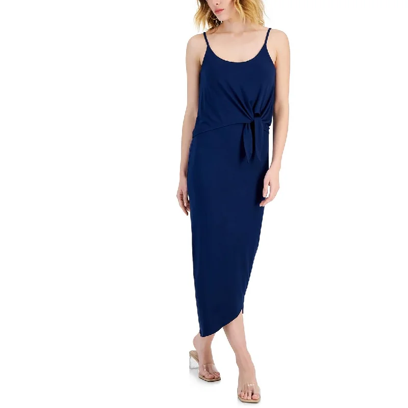 INC Womens Solid Rayon Midi Dress