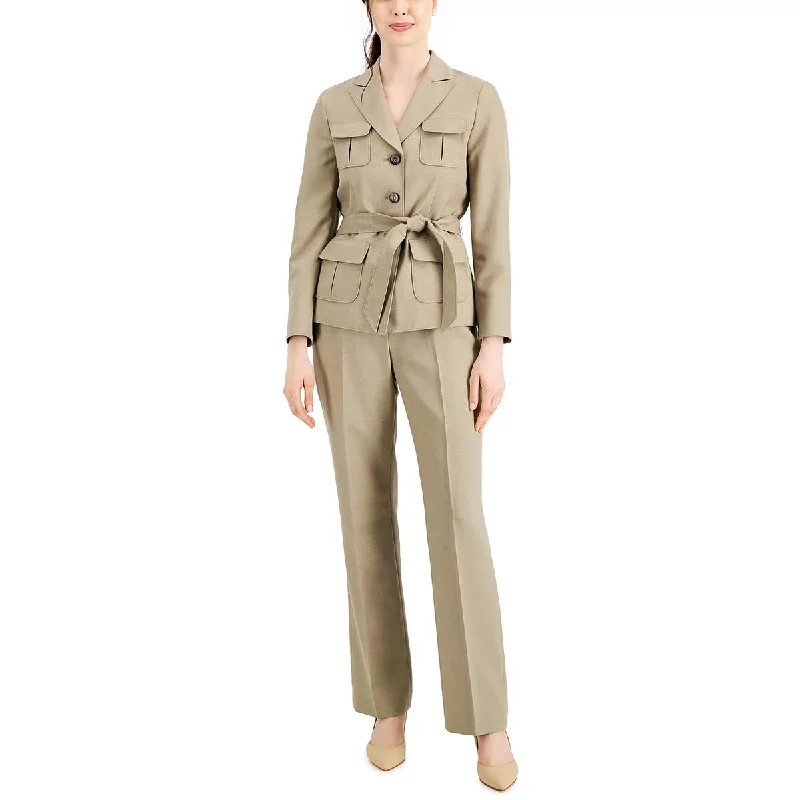 Le Suit Womens Utility Work Wear Belted