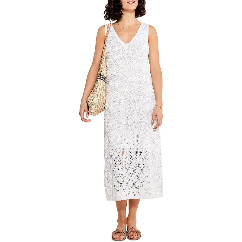 Nic + Zoe Womens Crochet Midi Sundress