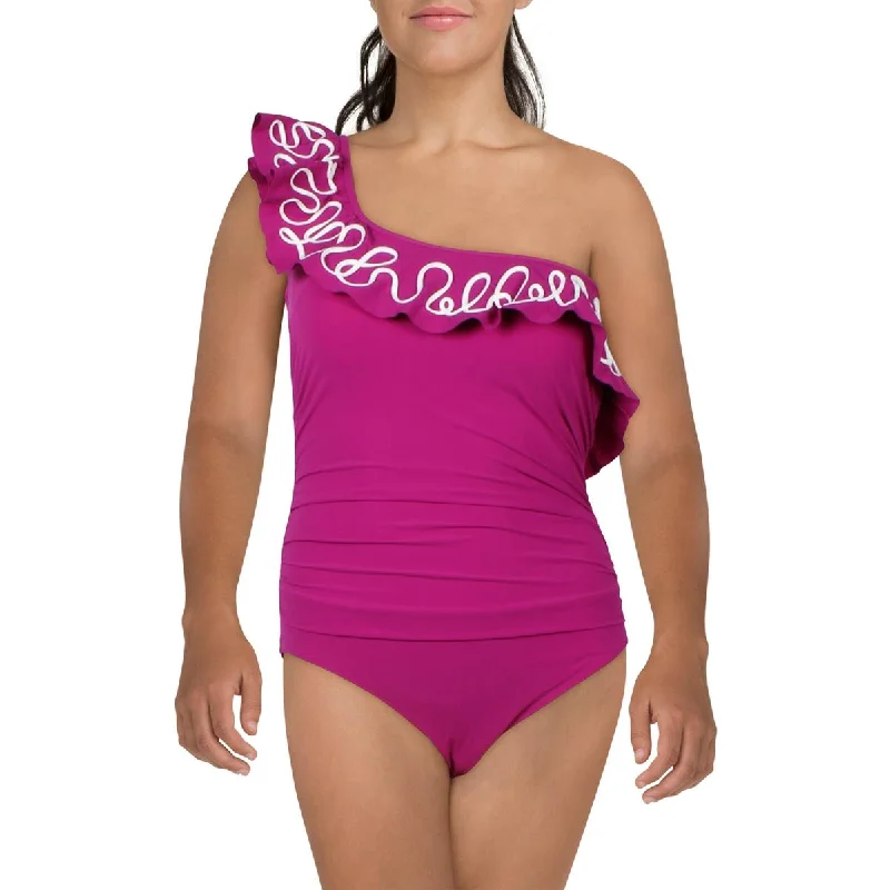 Profile by Gottex Womens Ruffled  One-Piece Swimsuit