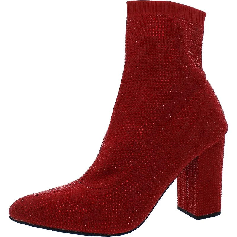 Savings Bonanza 12 Thompson Womens Kellie Rhinestone Pull On Booties