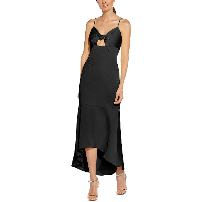 Exclusive Savings Aidan by Aidan Mattox Womens Satin Hi-Low Midi Dress