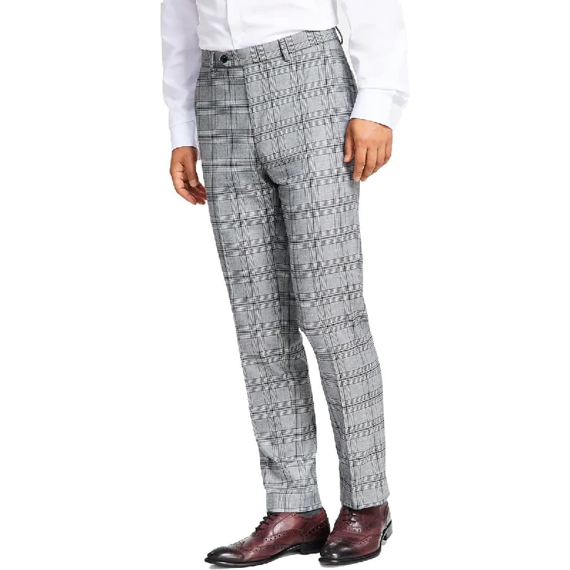 Closeout Sale Alfani Mens Plaid Slim Fit Dress Pants