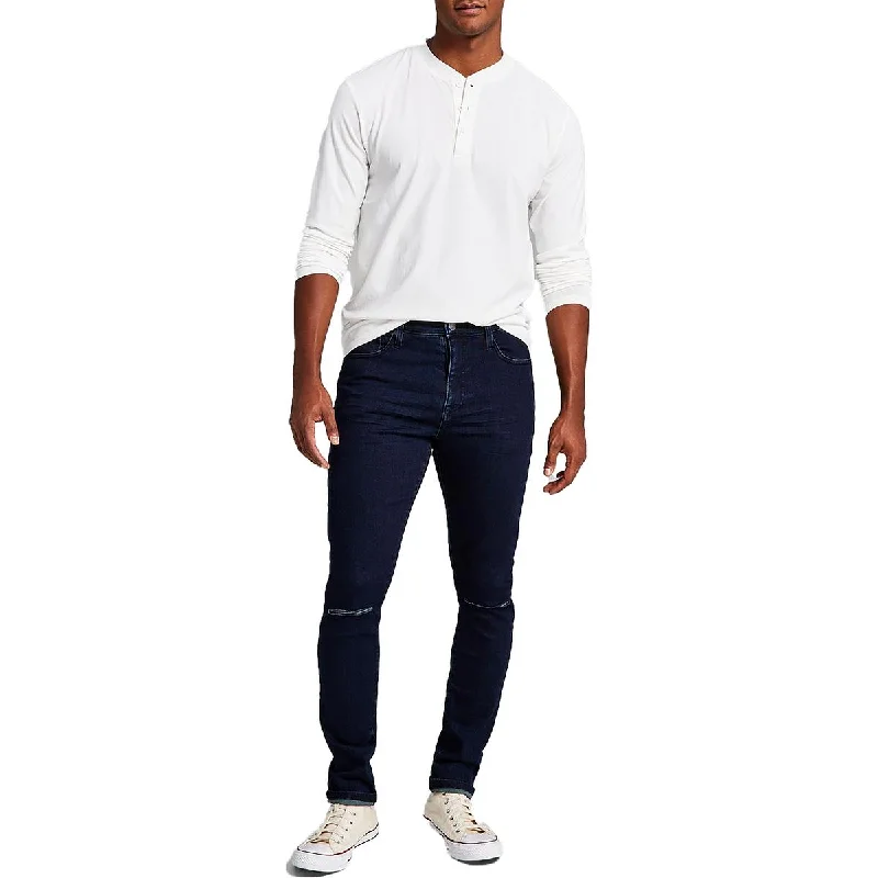 Massive Deals And Now This Mens Pearson Ripped Dark Wash Skinny Jeans