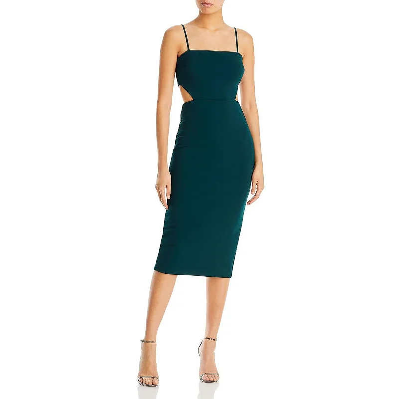 Final Markdown Aqua Womens Cut-Out Scuba Midi Dress