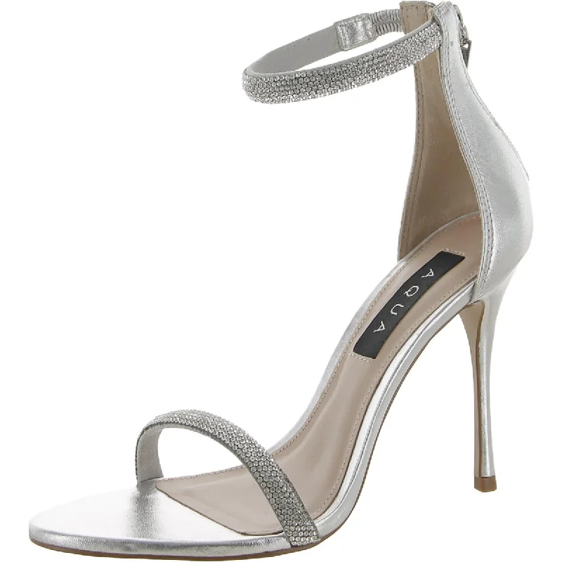 Can't Be Beat Aqua Womens Pumps Rhinestone Heels