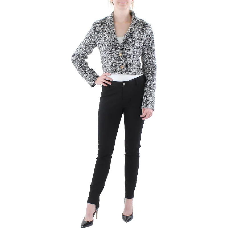 Great Deals Aqua Womens Wool Tweed Two-Button Blazer