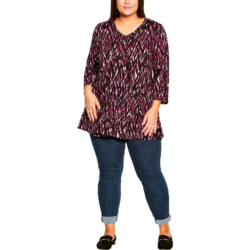 Clearance Event Avenue Womens Plus Printed Viscose Tunic Top