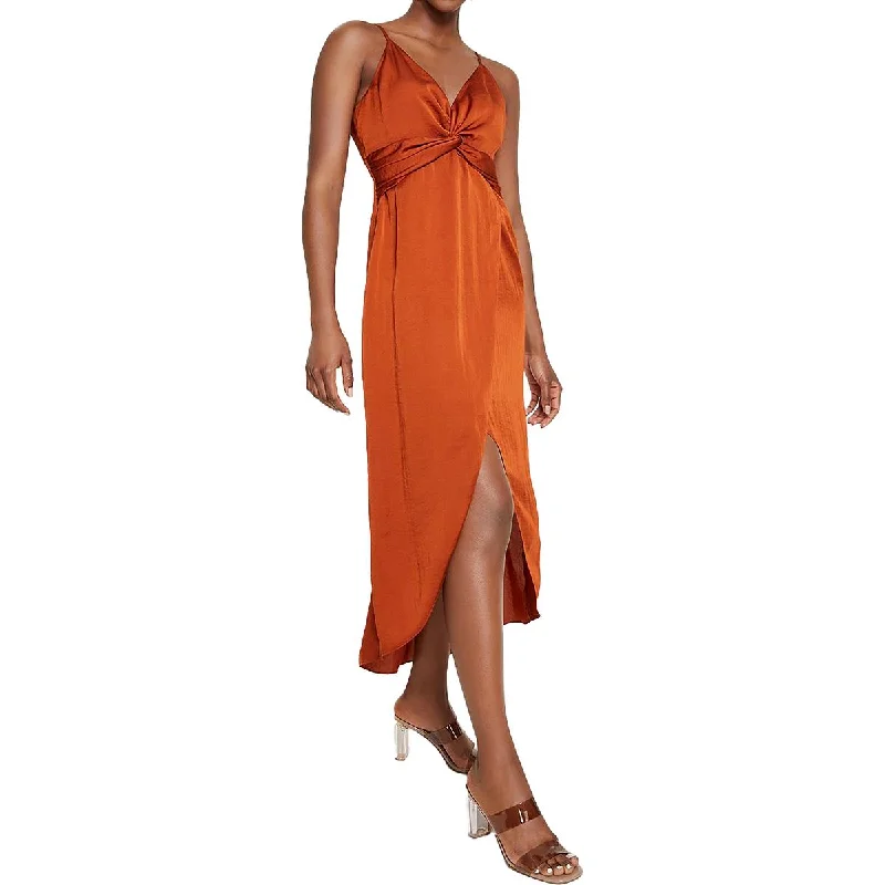 Stock Clearance Bar III Womens Twist-Front A-Line Midi Dress