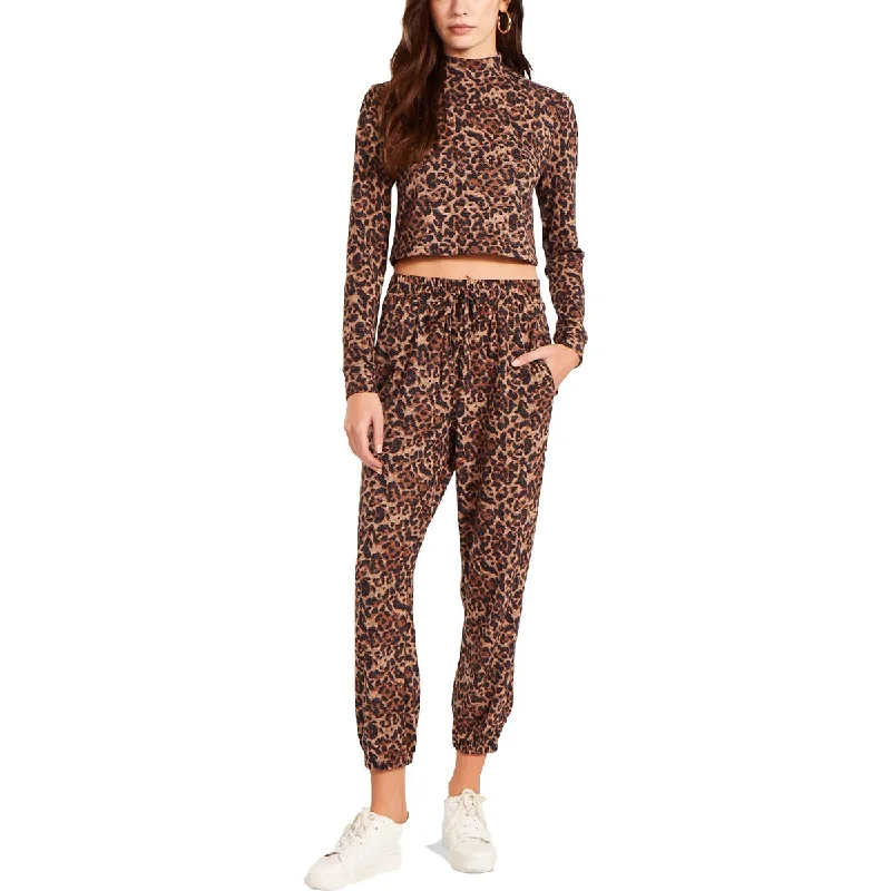 Flash Sale BB Dakota Spotty Language Women's Leopard Print Jogger Loungewear Pants