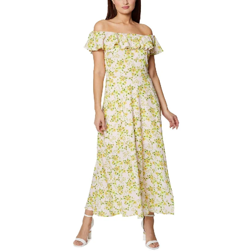 New Markdowns BCBGeneration Womens Off-The-Shoulder Calf Midi Dress