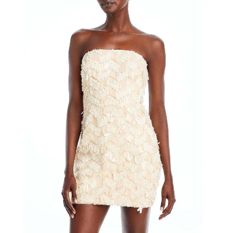 Sale Event BCBGMAXAZRIA Womens Mini Strapless Cocktail And Party Dress