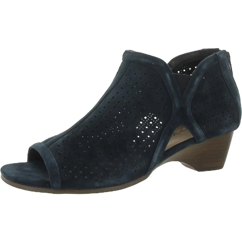Season Finale Sale Bella Vita Womens Remy Suede Peep Toe Wedge Heels