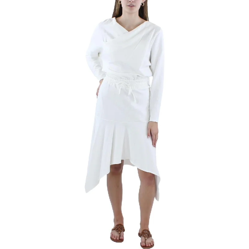 Limited Time Discount Black Halo Womens Hi-Low Long Sleeve Midi Dress