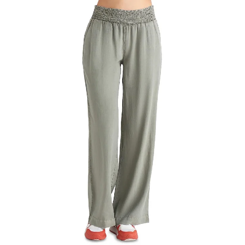 Bargain Prices Black Tape_ Womens High Rise Smocked Wide Leg Pants