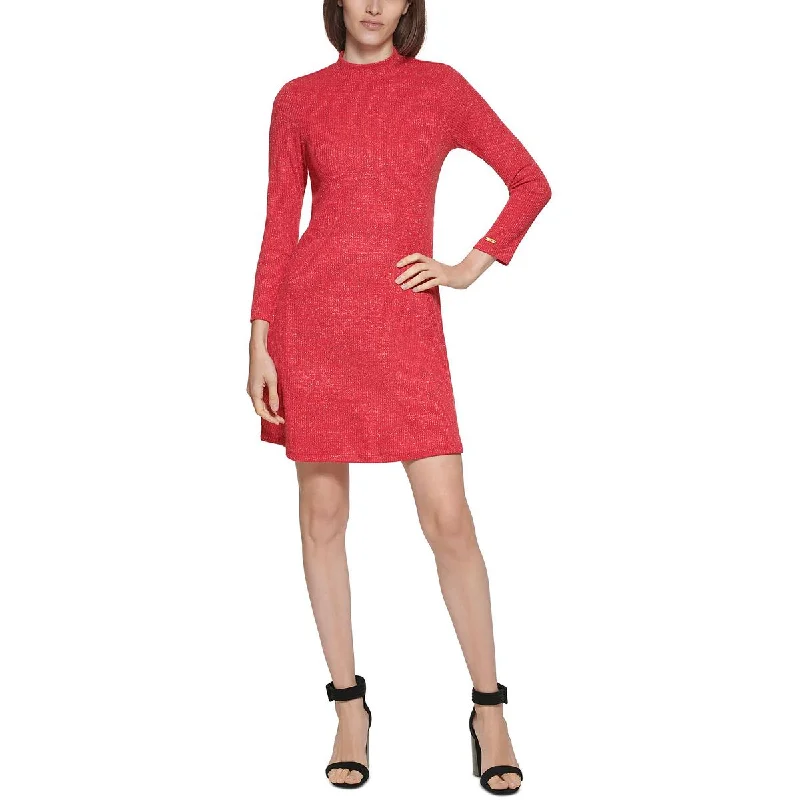 Unbeatable Prices Calvin Klein Womens Metallic-Knit A-Line Sweaterdress