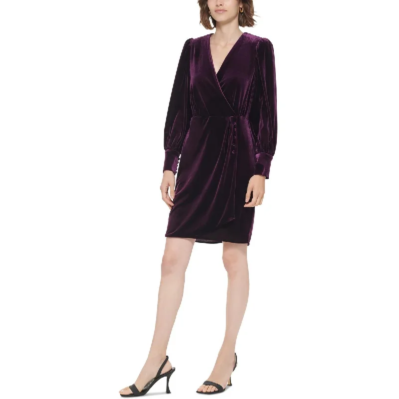 Special Discount Calvin Klein Womens Surplice V-Neck Sheath Dress