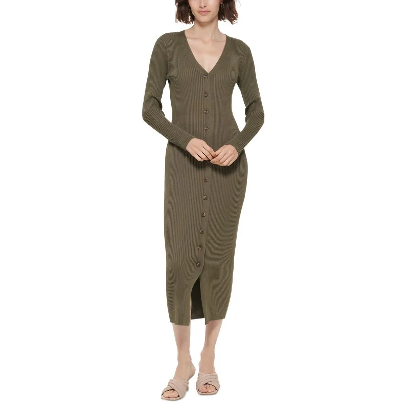 Sale Event Calvin Klein Womens V-Neck Maxi Sweaterdress