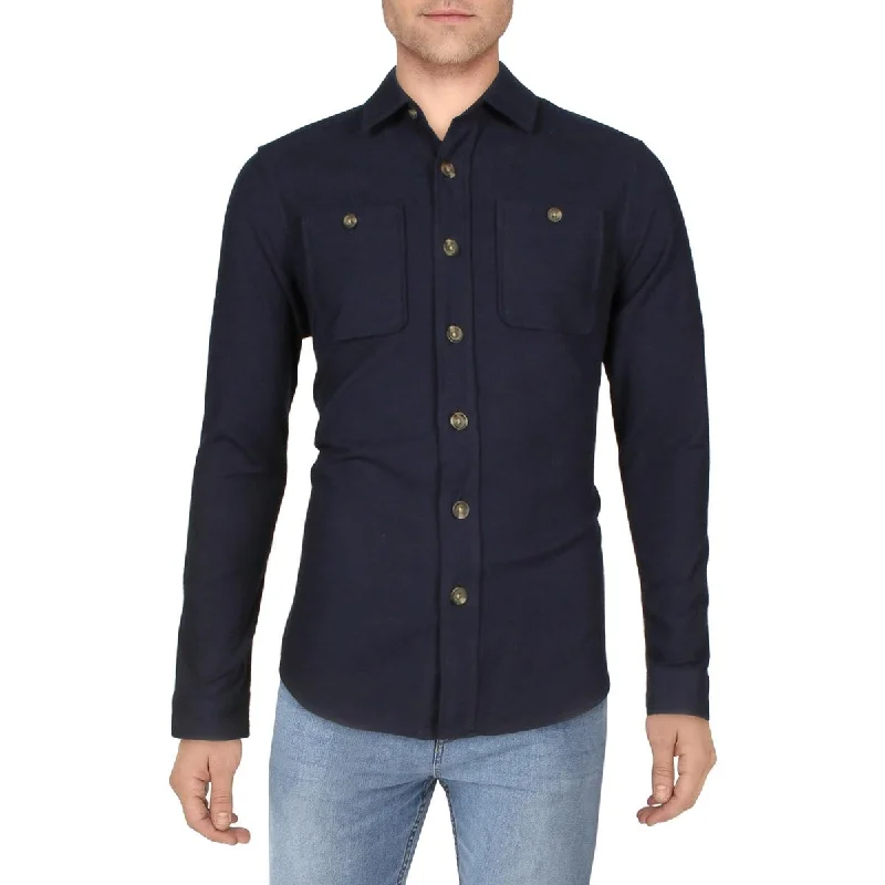 Daily Specials Club Room Mens Chamois Cotton Short Shirt Jacket