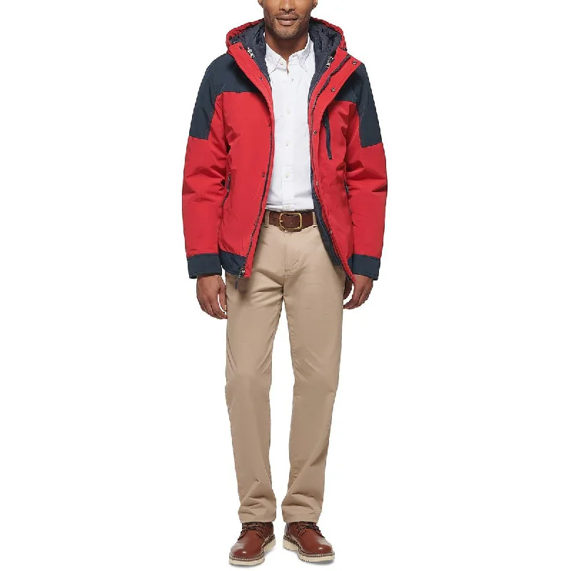 Customer Appreciation Sale Club Room Mens Colorblock Cold Weather Down Coat