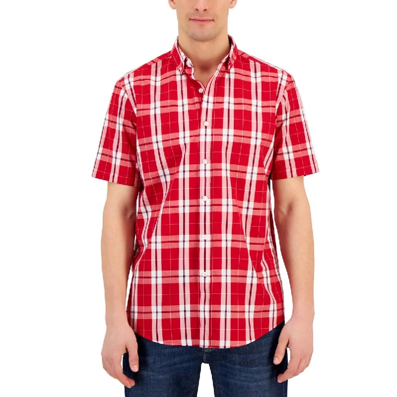 Online Specials Club Room Mens Woven Collar Button-Down Shirt