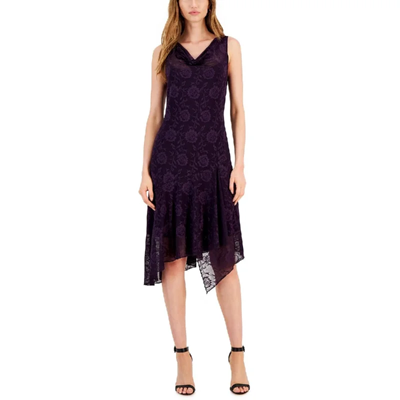Unmissable Offer Connected Apparel Womens Floral Cowlneck Midi Dress