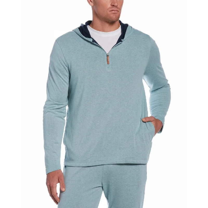 Now or Never Cubavera Mens 1/4 Zip Pullover Hooded Sweatshirt
